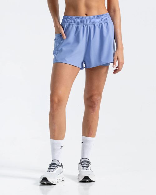 Short Running Dinamic con Biker Interno, Color Azul Lavanda Para Mujer