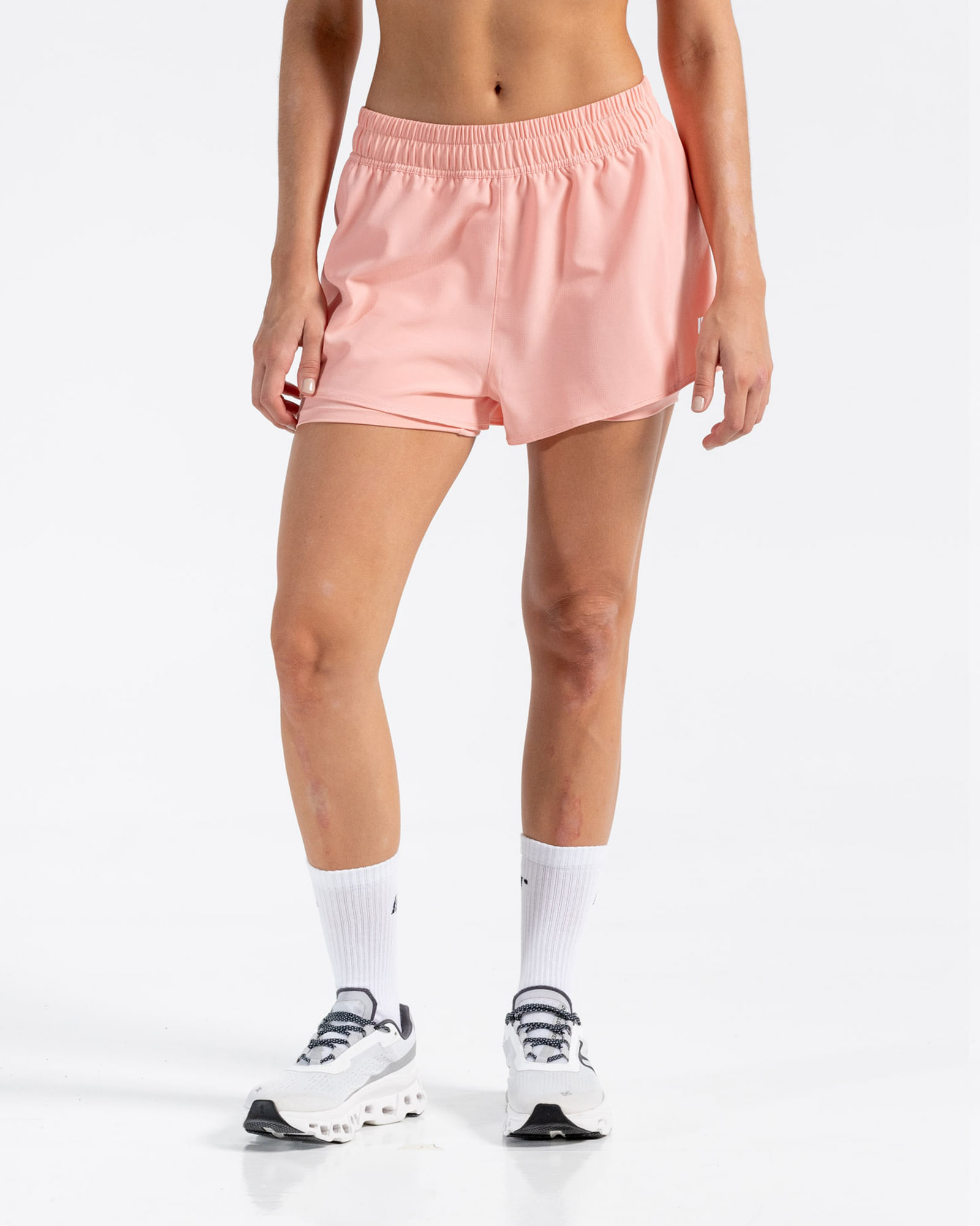 Pantaloneta Running Deportiva, Color Coral Para Mujer