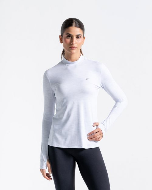 Camibuzo Protección UV, Color Blanco Jaspe Para Mujer