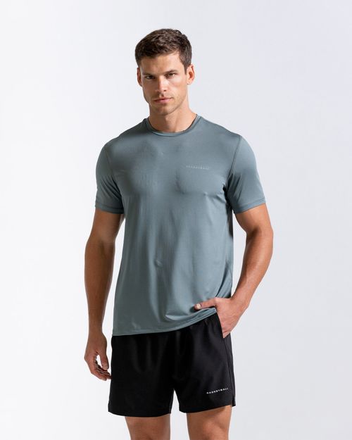Camiseta Deportiva Cuello Redondo,  Color Verde  Para Hombre