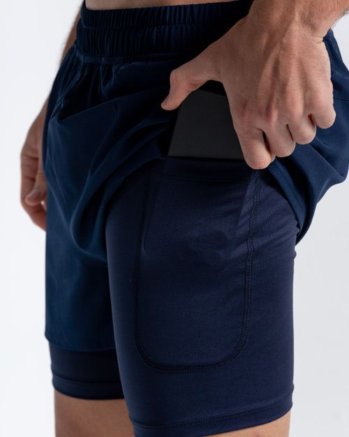 Pantaloneta Running, Color Azul Oscuro Para Hombre