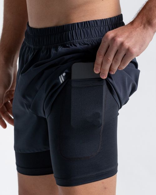 Pantaloneta Running, Color Gris Oscuro Para Hombre