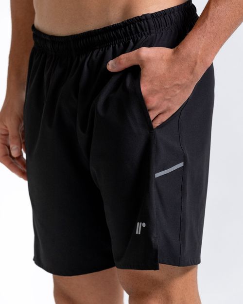 Pantaloneta Deportiva, Color Negro Para Hombre