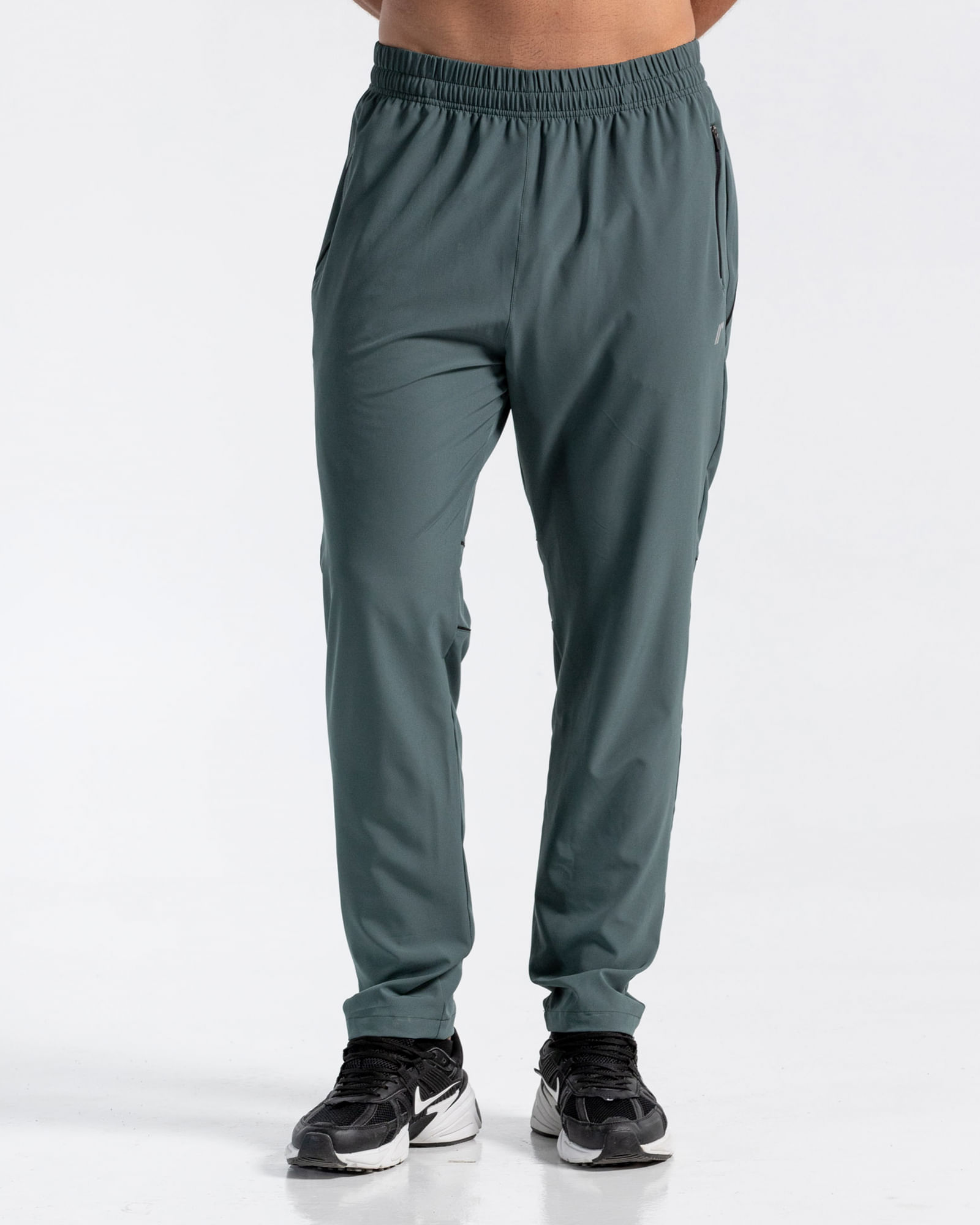 Pantalón Deportivo, Color Verde/Negro Para Hombre