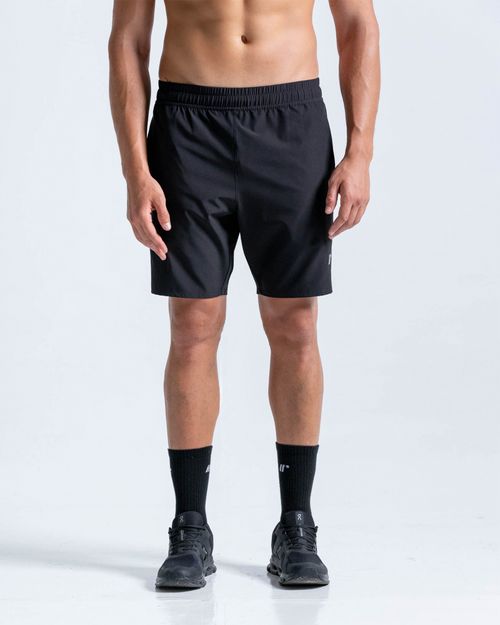 Pantaloneta Elite Deportiva 21 Cm,  Color Negro  Para Hombre