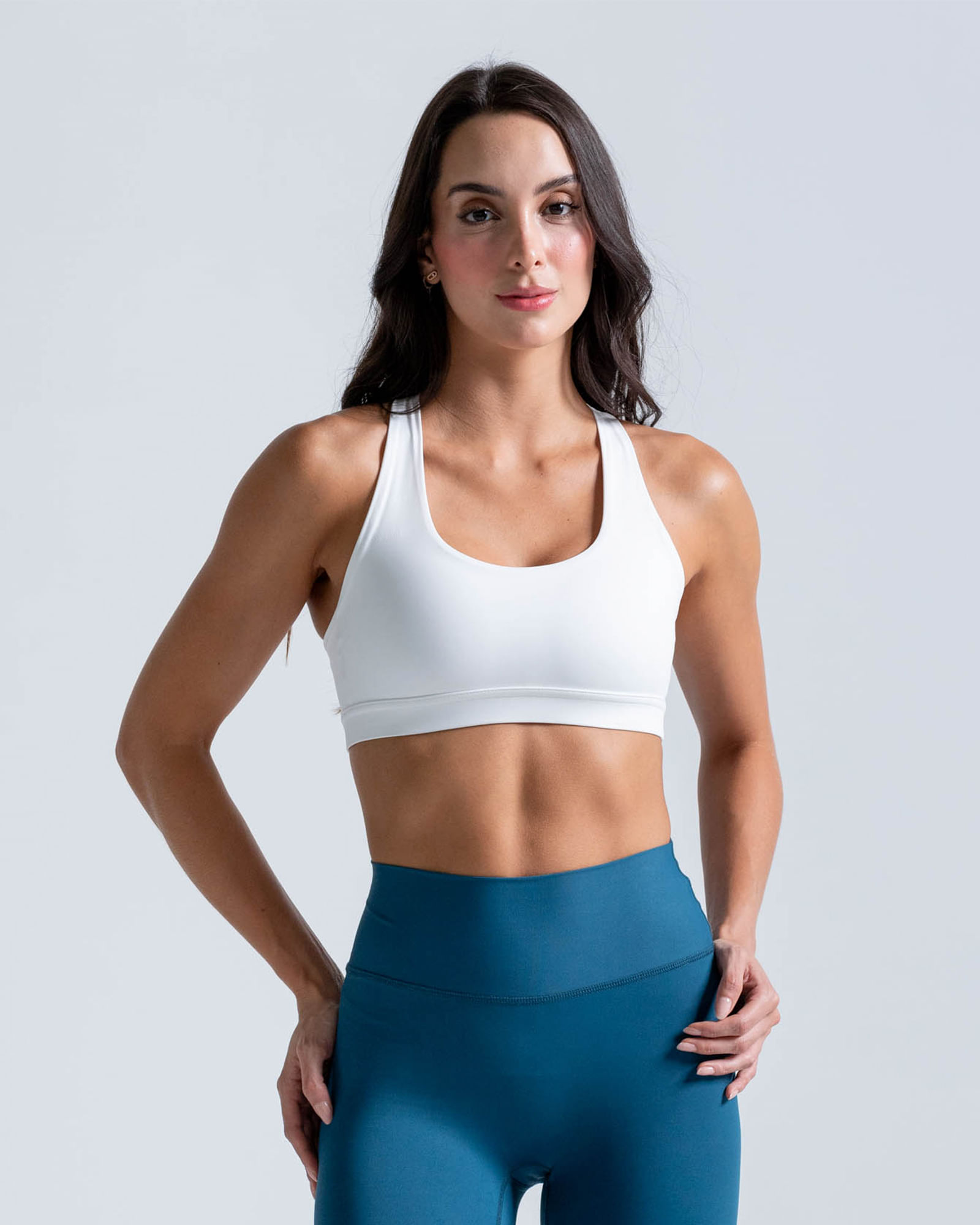 Top Elemental Soporte Alto,  Color Blanco Para Mujer