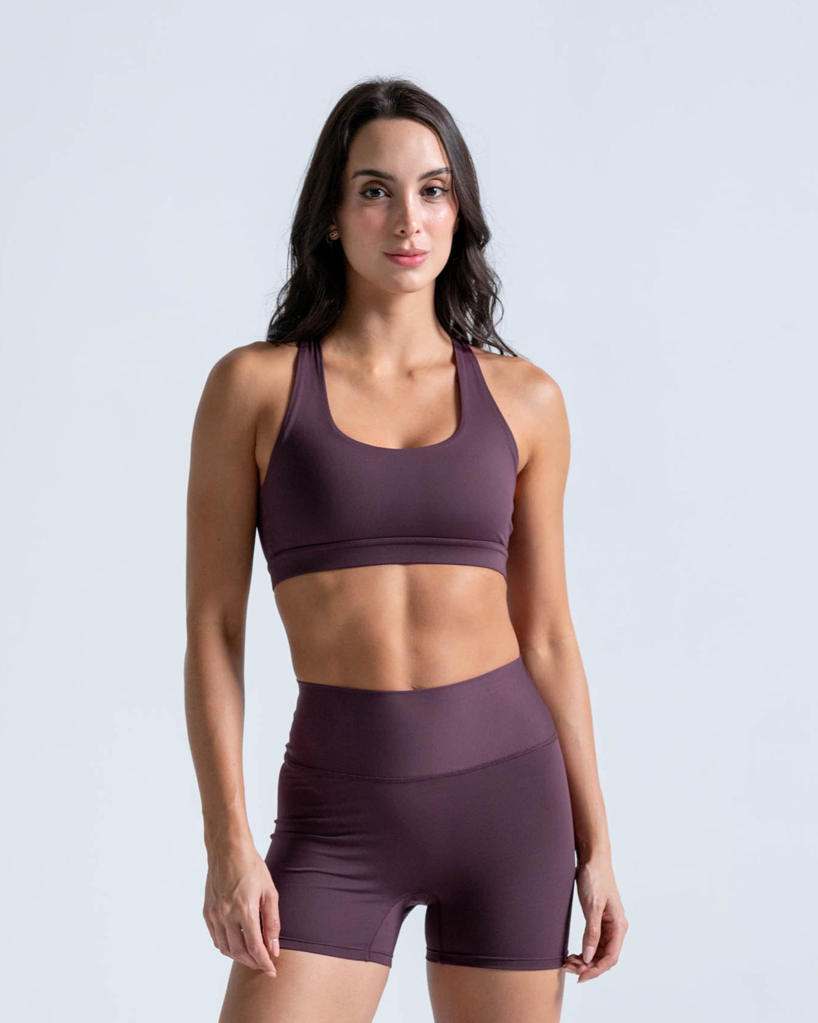 Top Elemental Soporte Alto,  Color Uva  Para Mujer