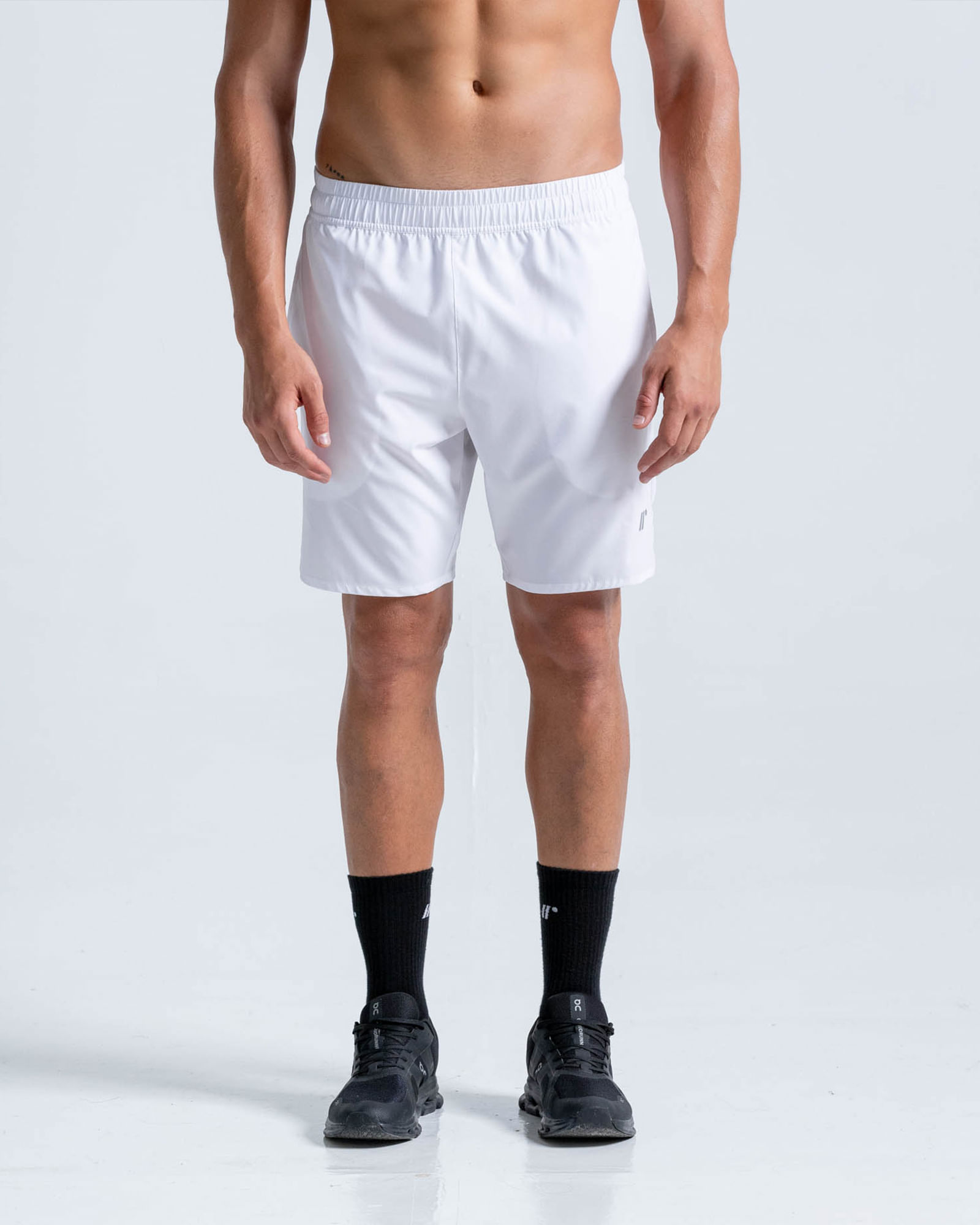 Pantaloneta Elite Deportiva 21 Cm,  Color Blanco Para Hombre