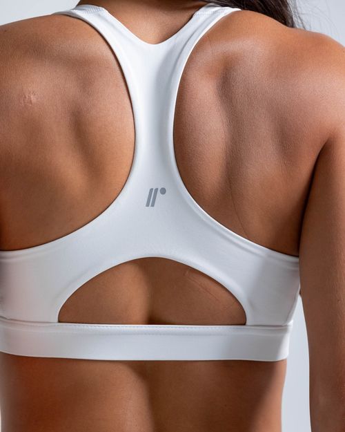 Top Elemental Soporte Alto,  Color Blanco Para Mujer
