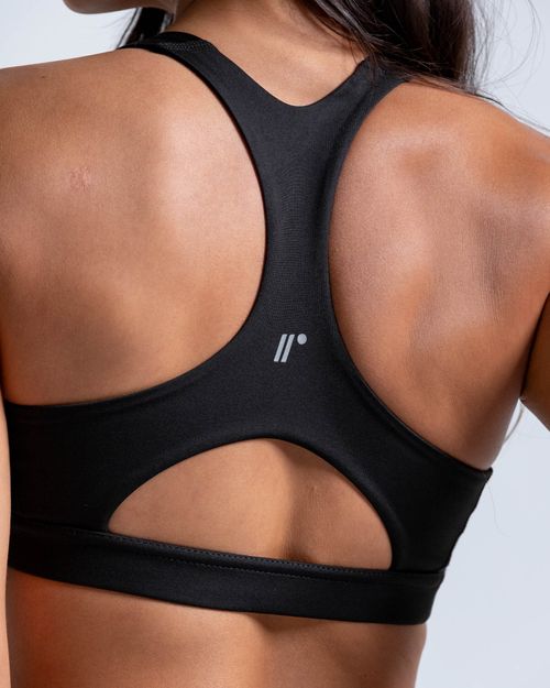 Top Elemental Soporte Alto,  Color Negro  Para Mujer