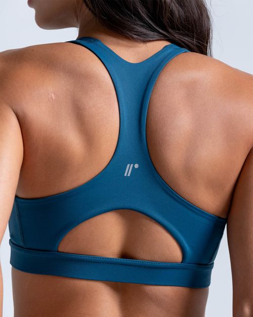 Top Elemental Soporte Alto,  Color Petroleo Para Mujer