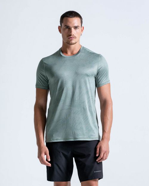 Camiseta Con Espalda En Malla,  Color Verde  Para Hombre