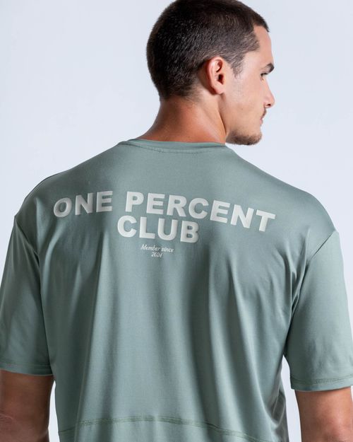 Camiseta Oversize Con Espalda Estampada,  Color Verde  Para Hombre