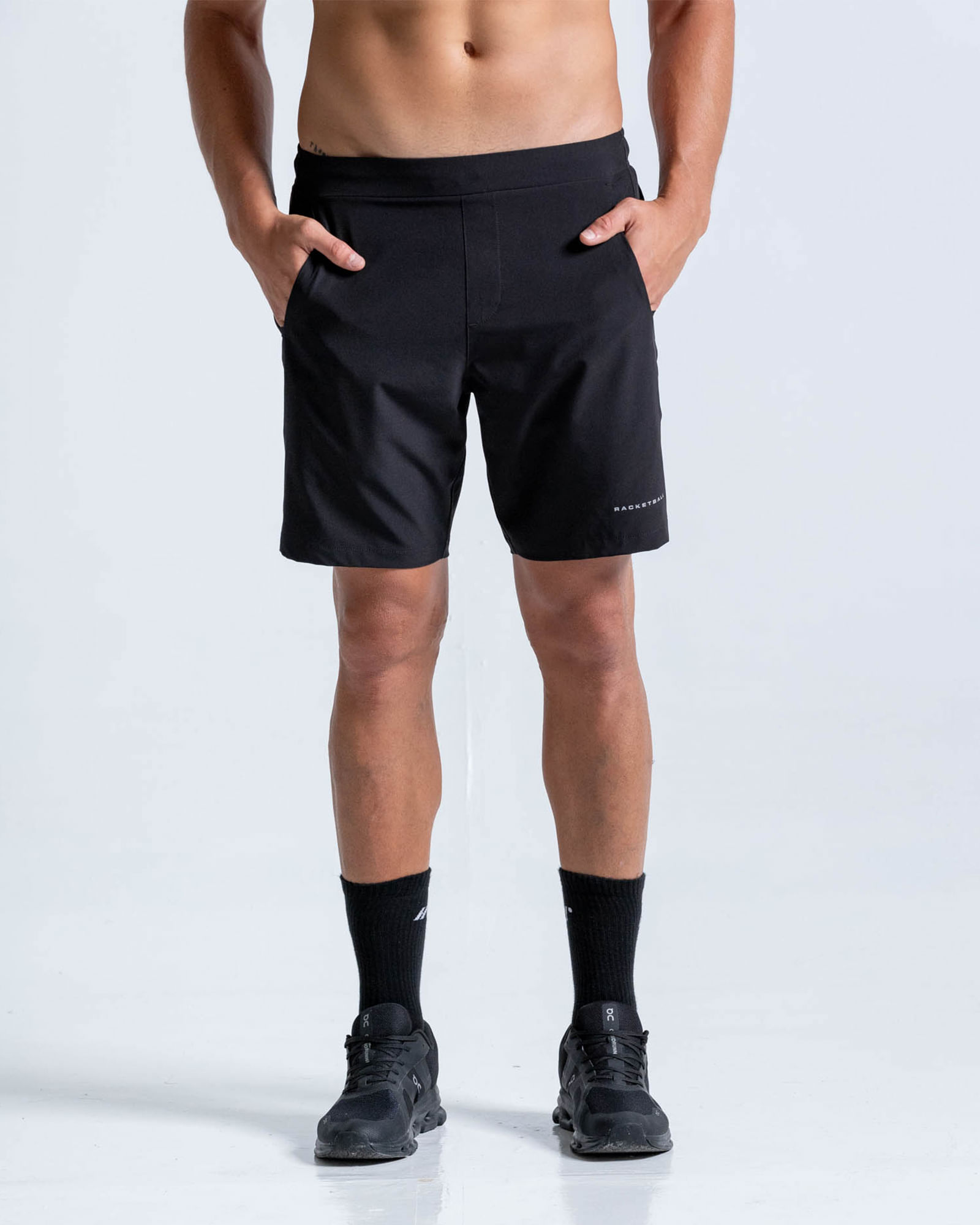 Pantaloneta Con Bolsillos Funcionales,  Color Negro  Para Hombre