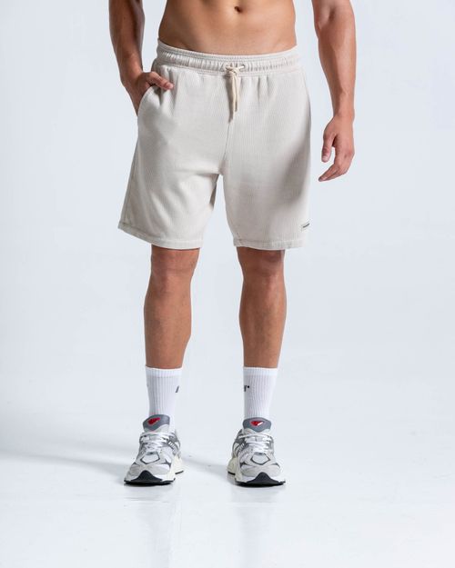 Pantaloneta Con Bolsillos Funcionales,  Color Arena  Para Hombre