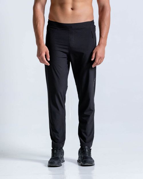 Pantalón Con Bolsillos Funcionales,  Color Negro  Para Hombre