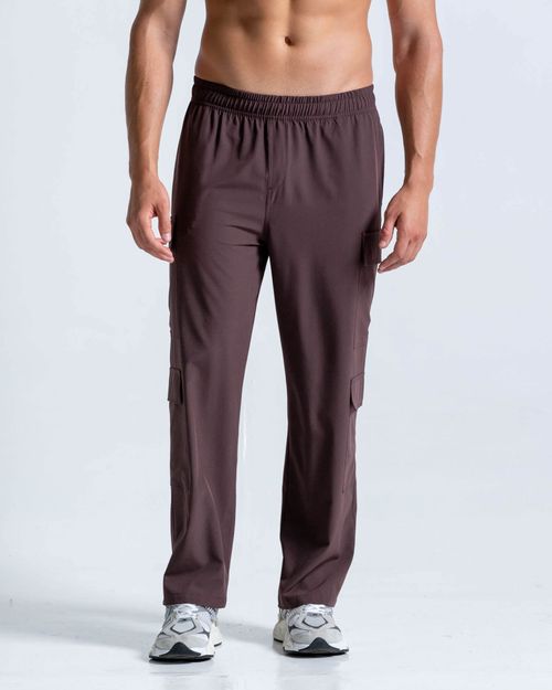 Pantalón Cargo Con Bota Recta,  Color Cafe Para Hombre