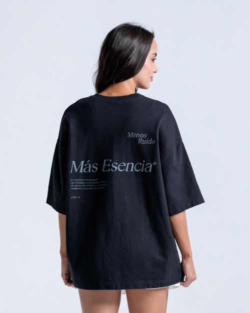 Camiseta Oversized Con Estampado,  Color Negro  Para Hombre