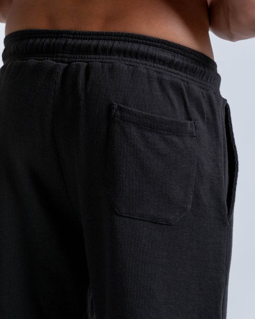 Pantaloneta Con Bolsillos Funcionales,  Color Negro  Para Hombre