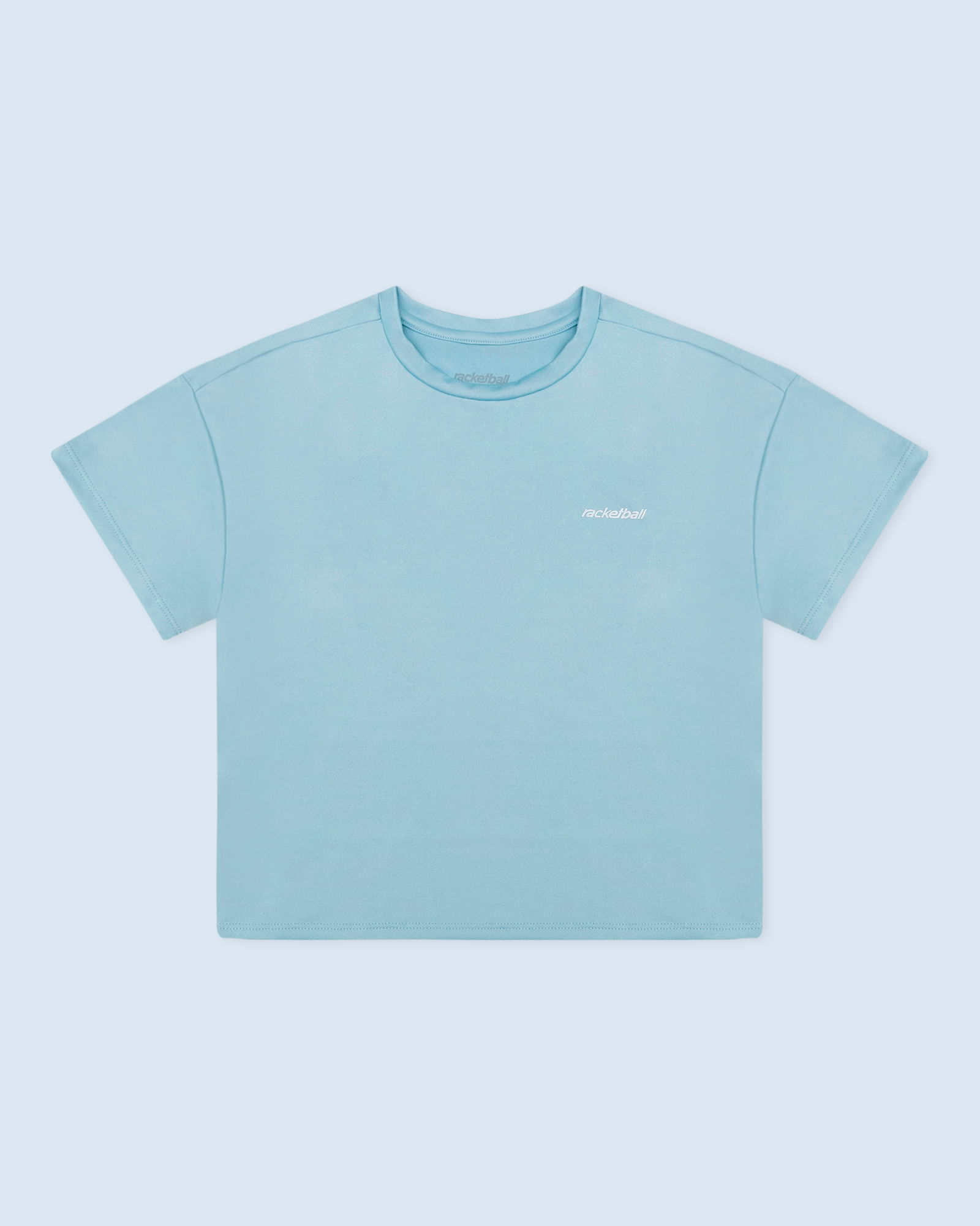 Camiseta Deportiva Manga Corta,  Color Azul Claro Para Mujer