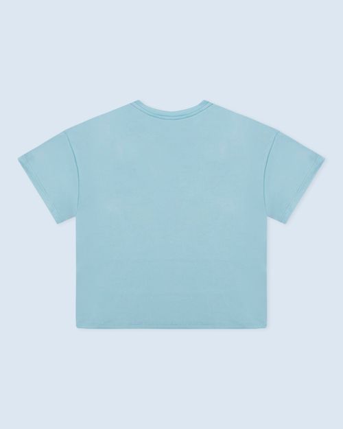 Camiseta Deportiva Manga Corta,  Color Azul Claro Para Mujer