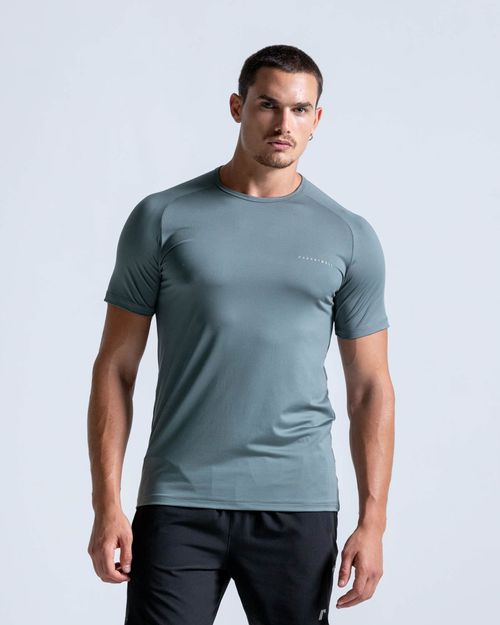 Camiseta Slim Evolución Manga Corta,  Color Verde  Para Hombre