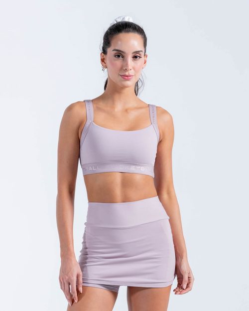 Top Armonía Soporte Medio Con Elástico,  Color Mora Para Mujer