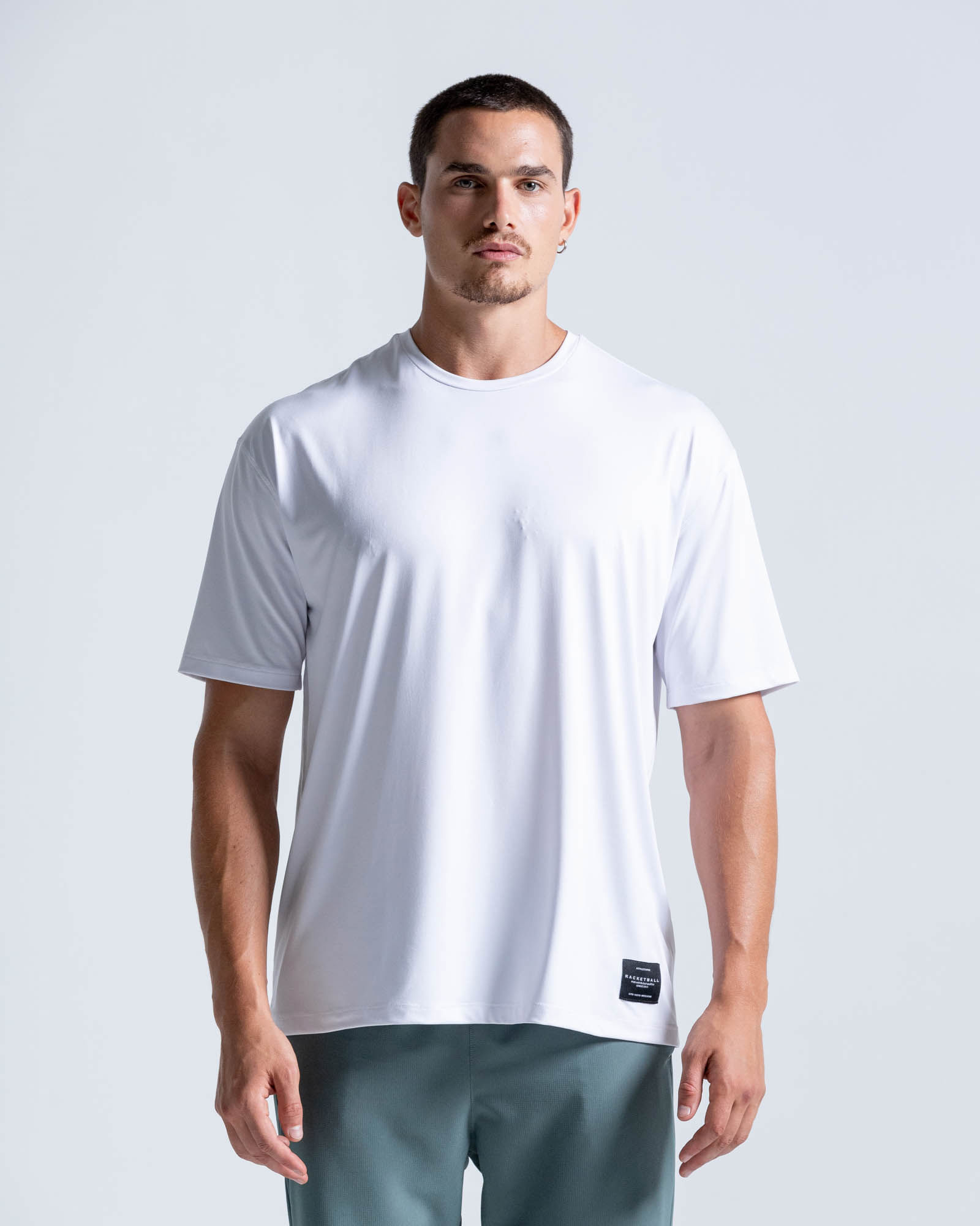 Camiseta Oversized Vibe Deportiva,  Color Blanco Para Hombre