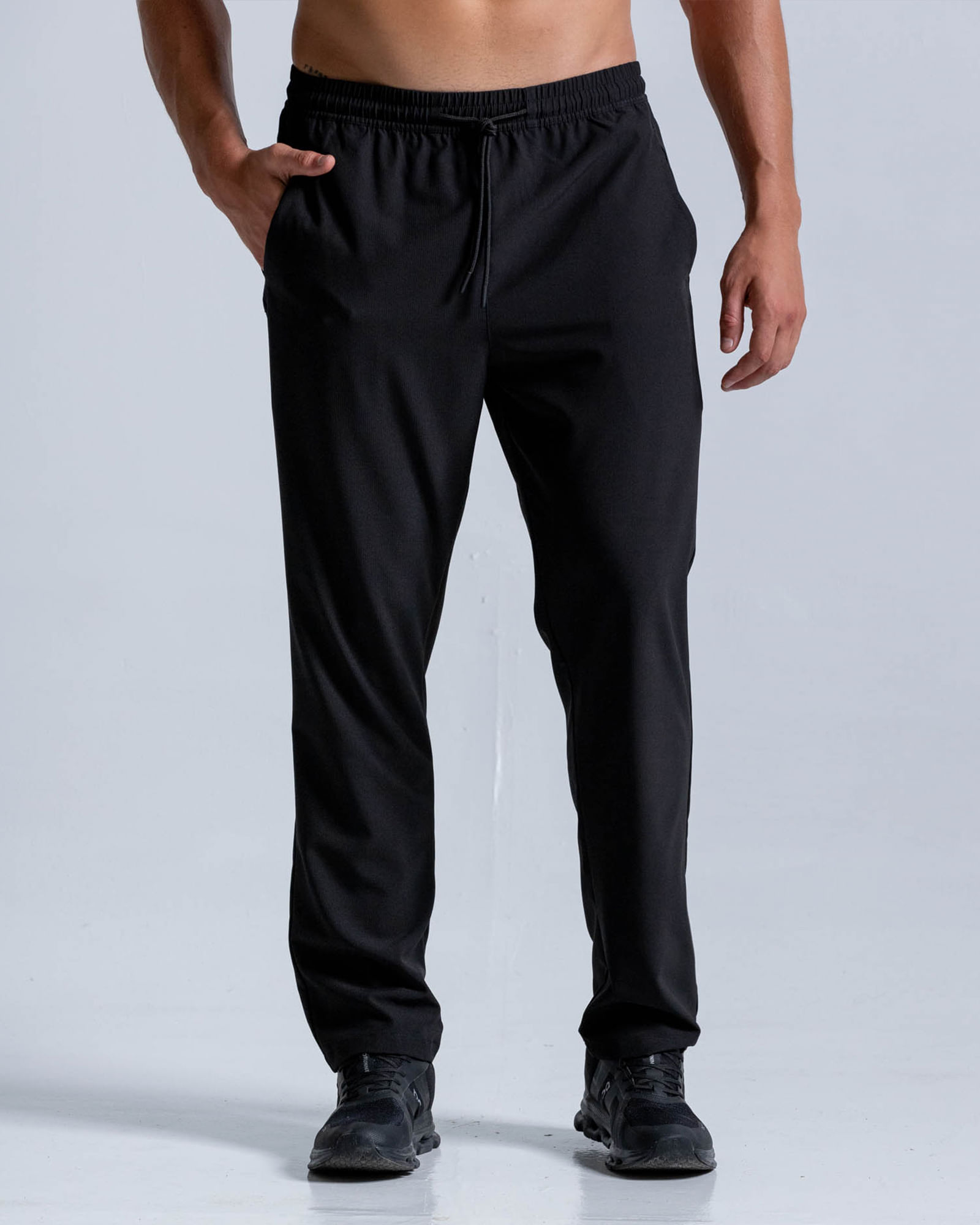 Pantalón Evolución Con Cremallera,  Color Negro  Para Hombre