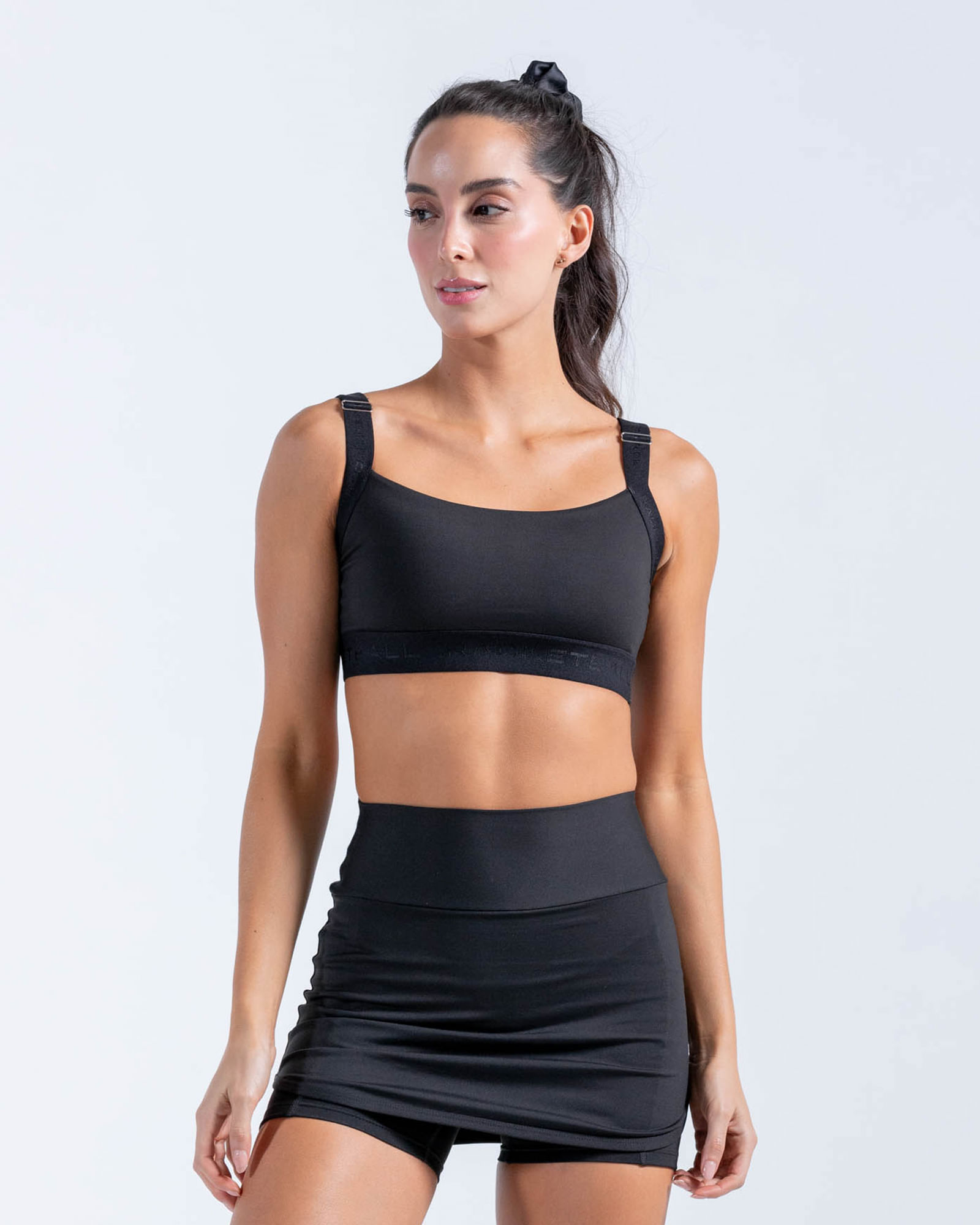 Top Armonía Soporte Medio Con Elástico,  Color Negro  Para Mujer