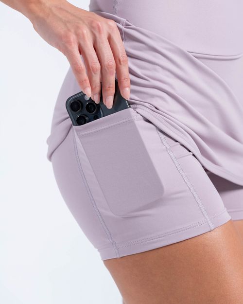 Falda Impulso Ajustada Con Biker Interno,  Color Mora Para Mujer