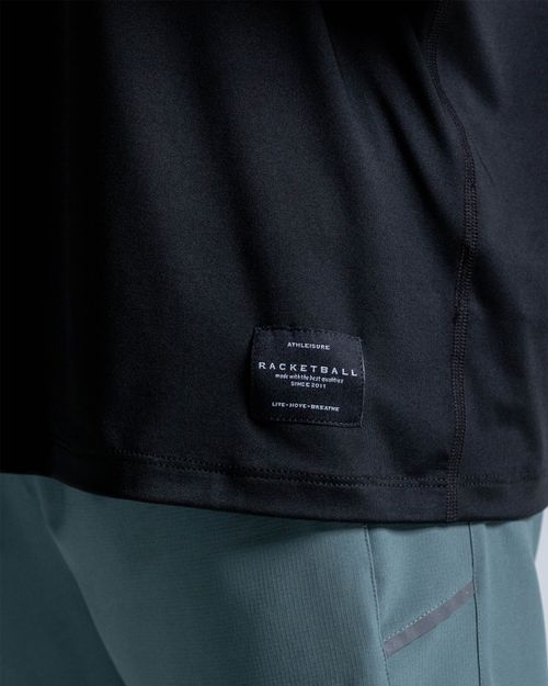 Camiseta Oversized Vibe Deportiva,  Color Negro  Para Hombre