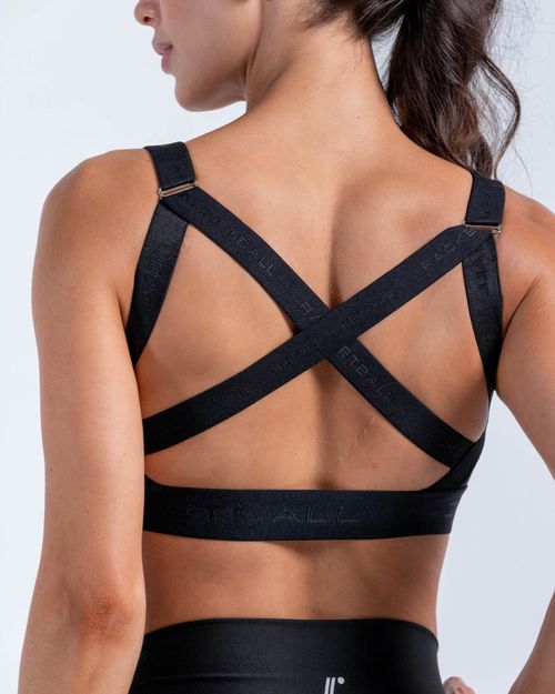 Top Armonía Soporte Medio Con Elástico,  Color Negro  Para Mujer