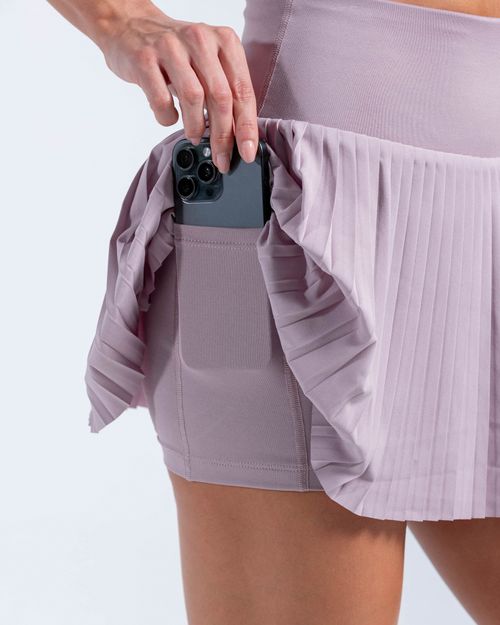 Falda Plisada Vital Con Biker Interno,  Color Mora Para Mujer