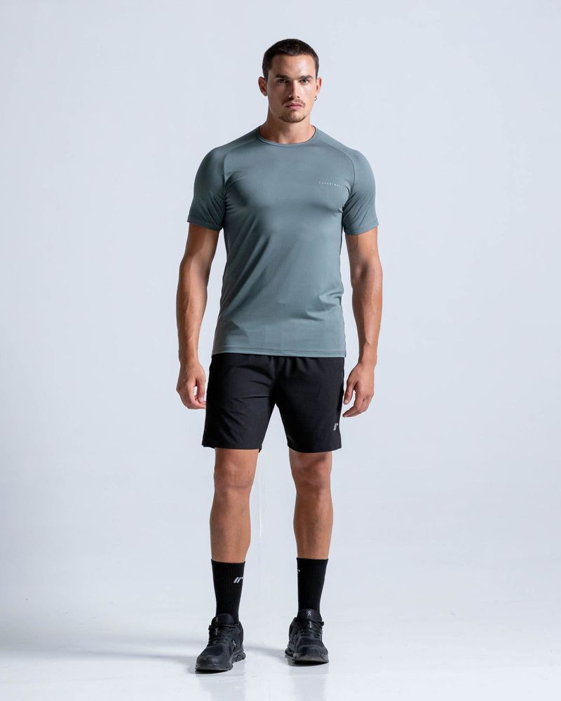 Camiseta-Slim-Evolucion-Manga-Corta--Color-Verde--Para-Hombre--