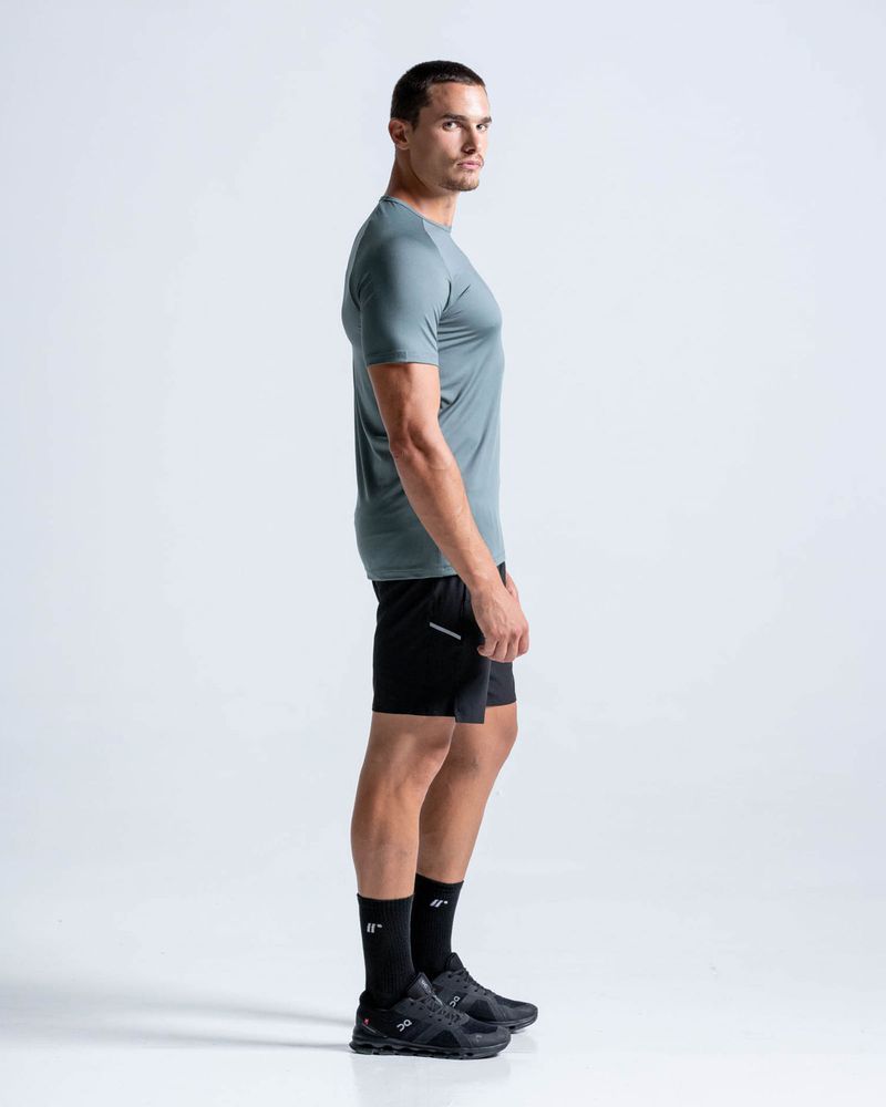 Camiseta-Slim-Evolucion-Manga-Corta--Color-Verde--Para-Hombre--