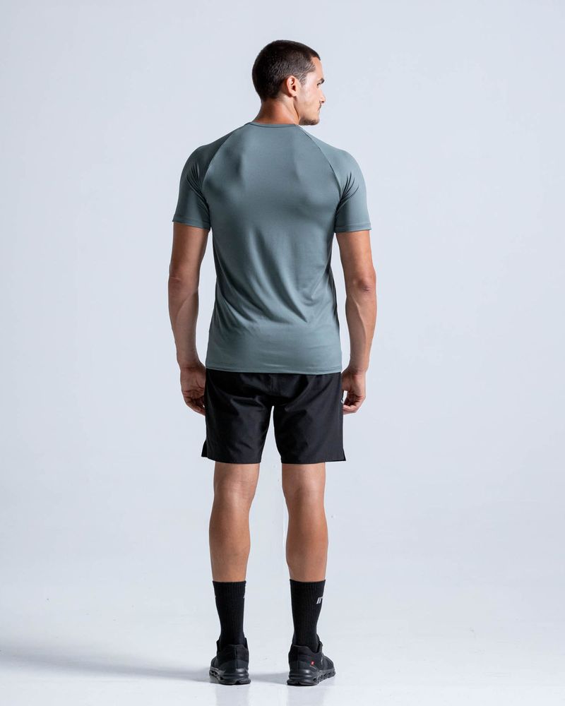 Camiseta-Slim-Evolucion-Manga-Corta--Color-Verde--Para-Hombre--