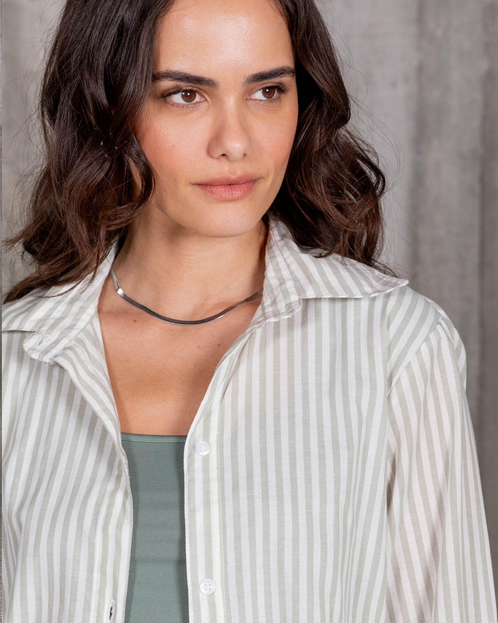 Camisa Amelia Elentari, Color Verde Para Mujer