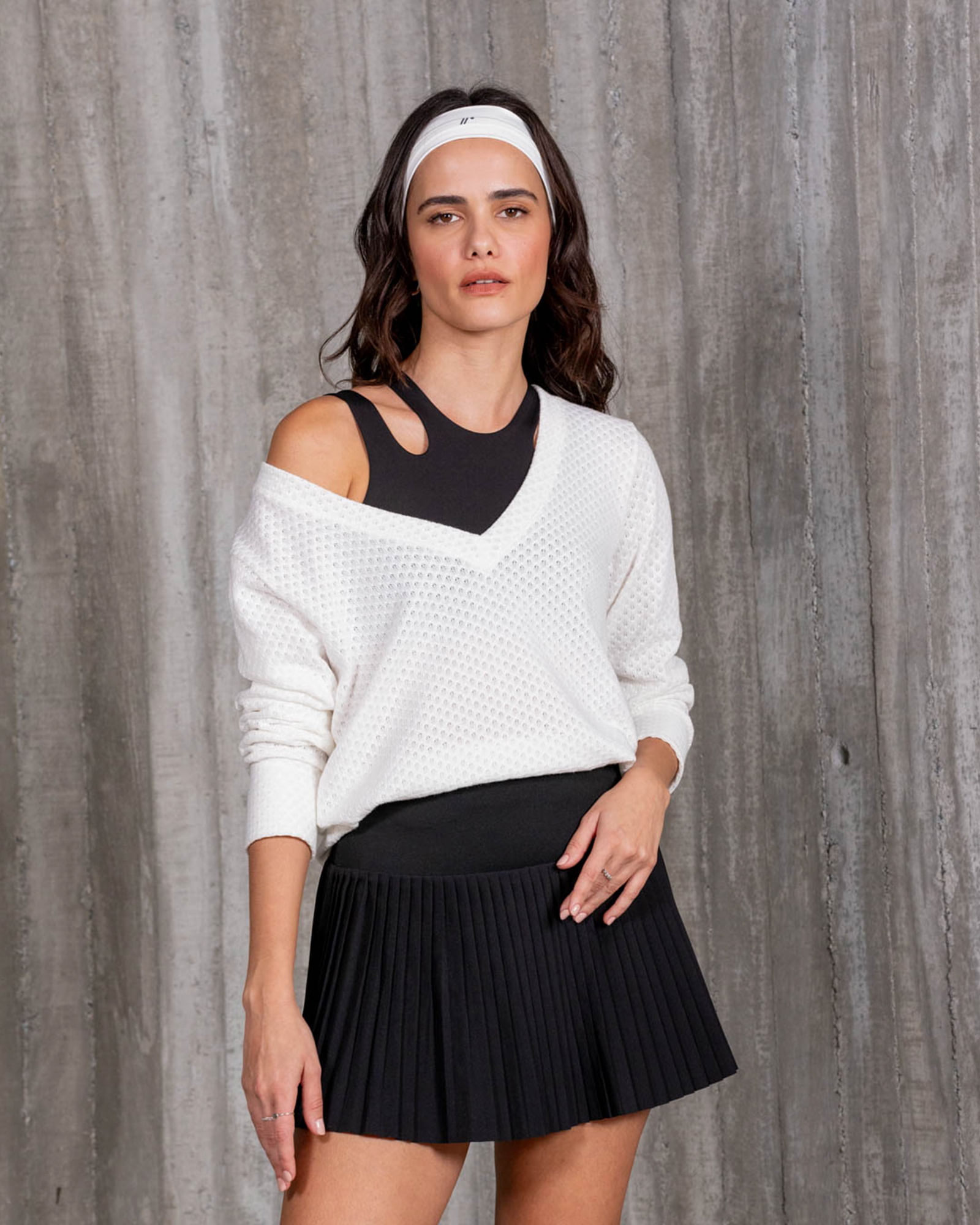 Buzo Tejido Elentari,  Color Marfil Para Mujer