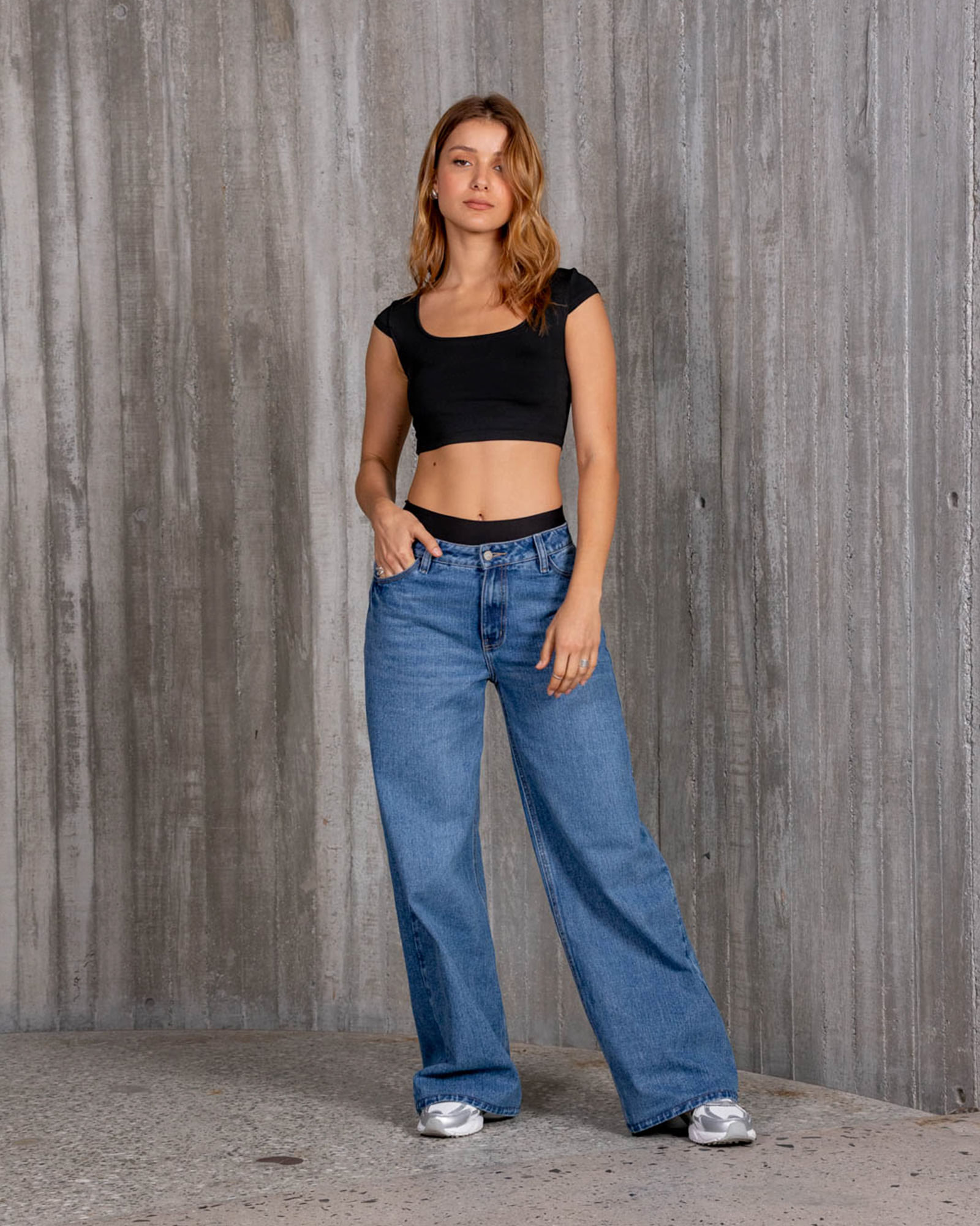 Jean Abba Elentari,  Color Azul Para Mujer