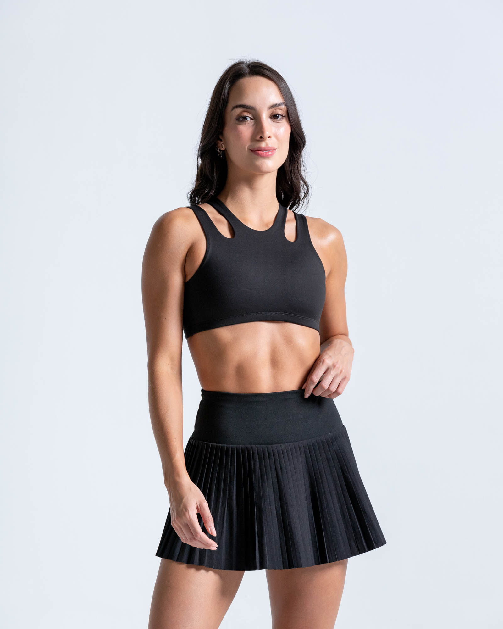 Top Con Bloques Cruzados,  Color Negro  Para Mujer