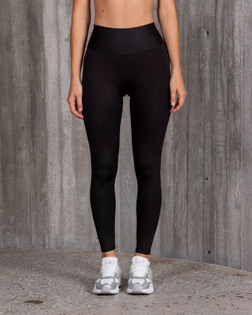 Licra Larga Con Pretina Anatómica,  Color Negro  Para Mujer