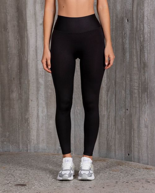 Licra Larga Con Pretina Anatómica,  Color Negro  Para Mujer