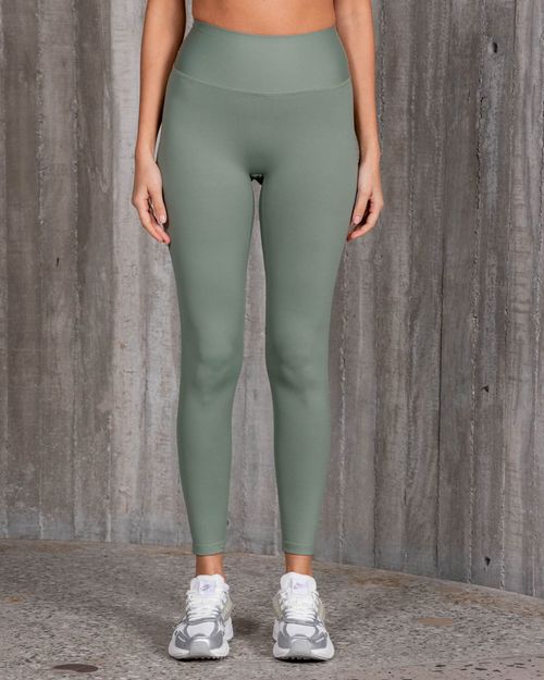 Licra Larga Con Pretina Anatómica,  Color Verde  Para Mujer