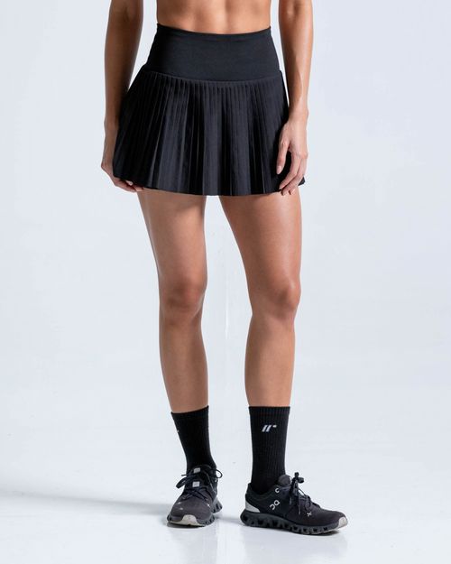 Falda Plisada,  Color Negro  Para Mujer
