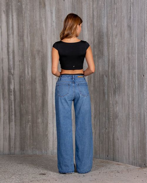 Jean Abba Elentari,  Color Azul Para Mujer