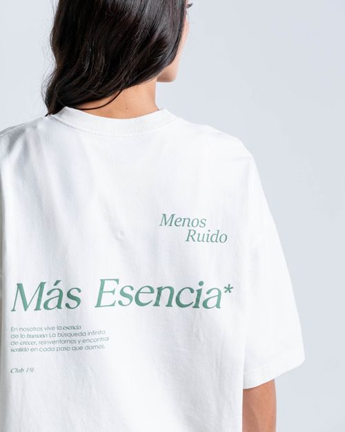 Camiseta Oversized Con Estampado,  Color Marfil Para Hombre