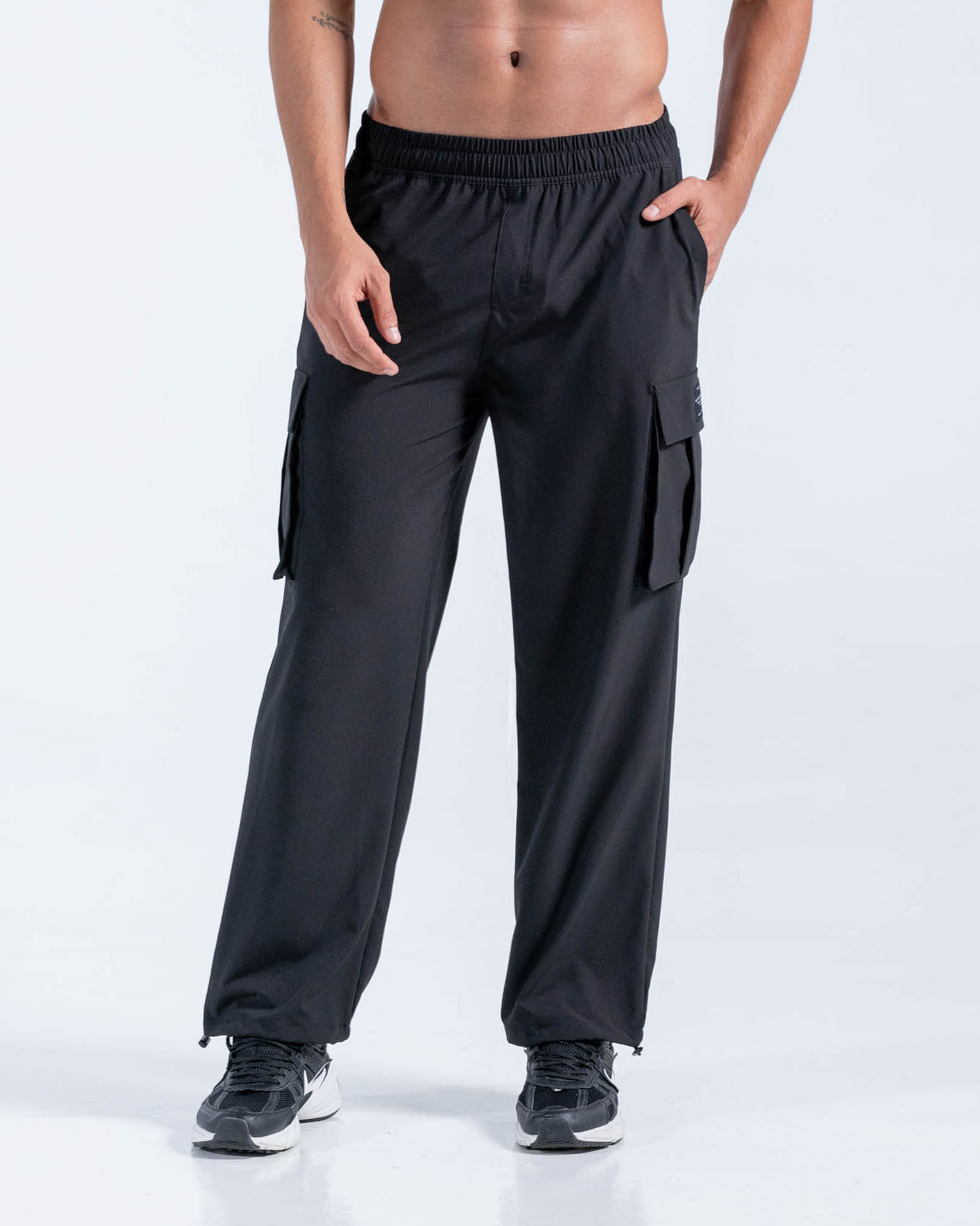 Jogger Cargo,  Color Negro  Para Hombre