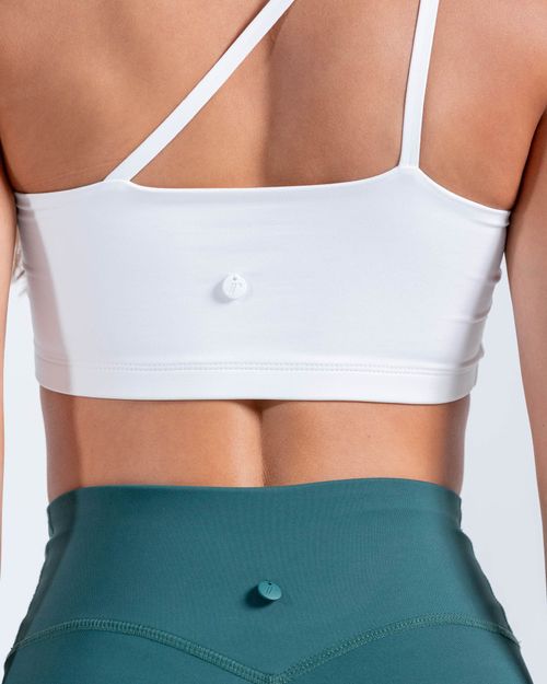 Top Asimetrico,  Color Blanco Para Mujer