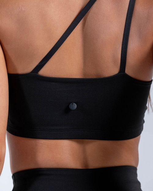 Top Asimetrico,  Color Negro  Para Mujer